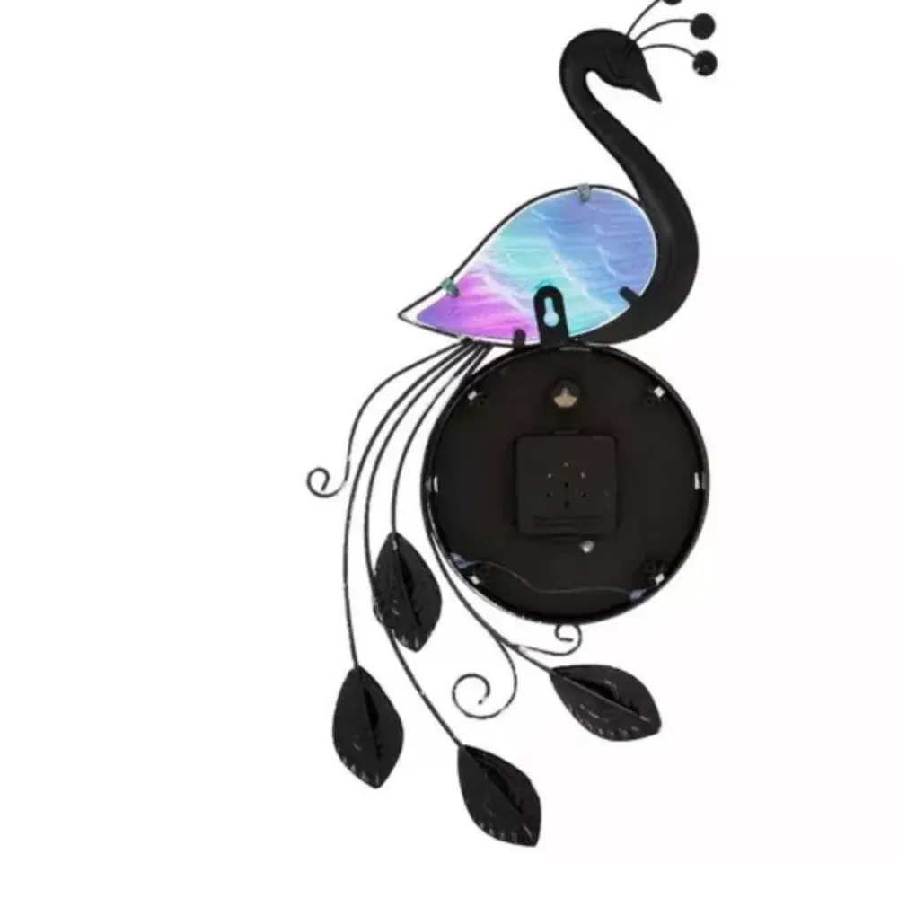 Blue Peacock Metal Wall Thermometer